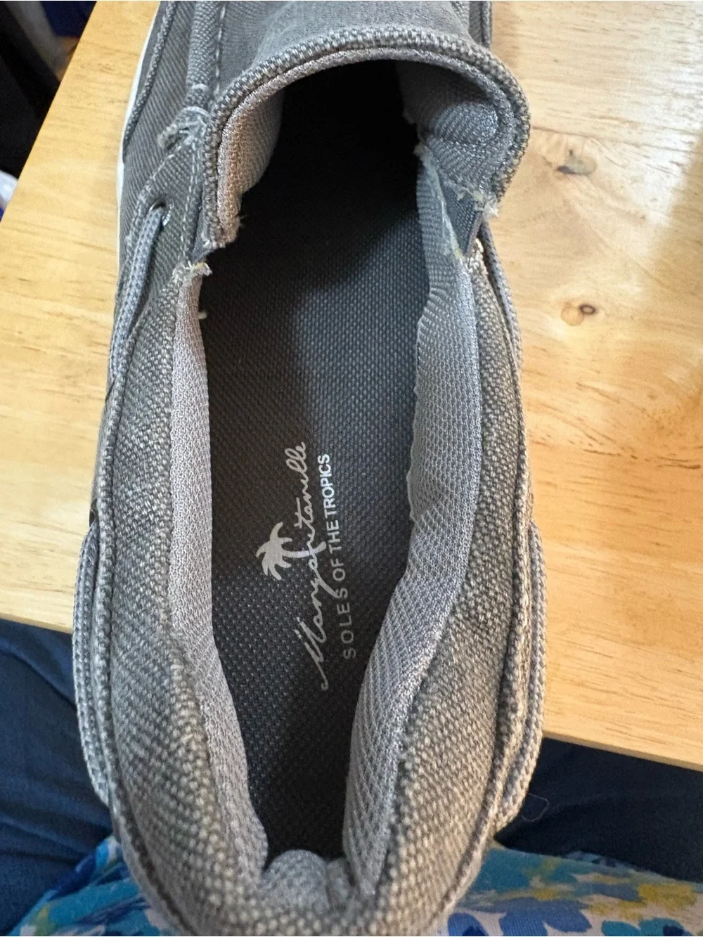 BN Men’s Margaritaville Soles of the Tropics slip on shoes size 10 gray canvas